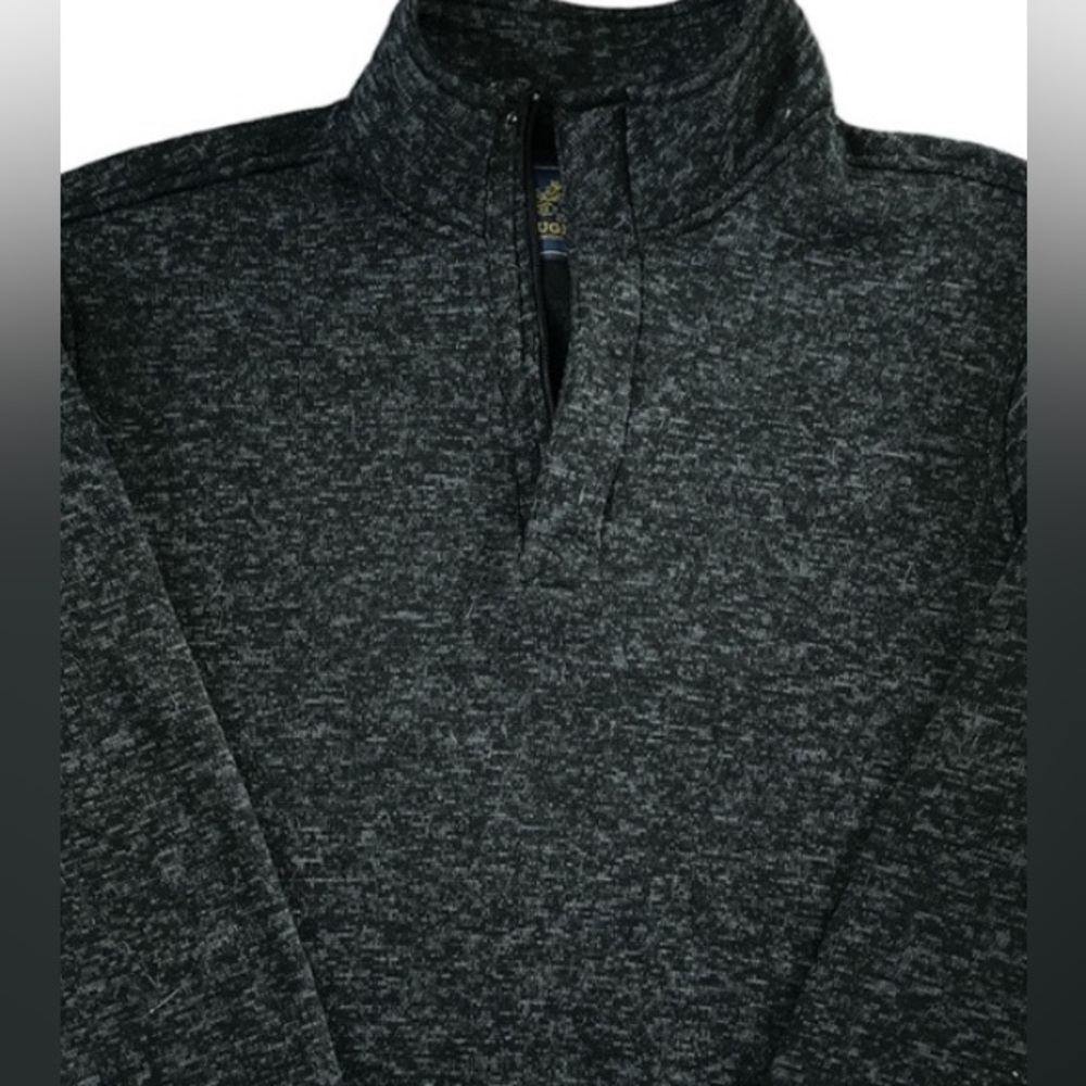 Grey black Quarter Zip Snap Pullover Fleece lined long sleeve Comfy outdoor work